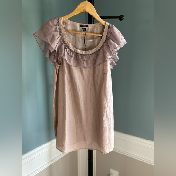 Esprit Pink Flutter Sleeve Ruffled Blouse - Picture 1 of 9